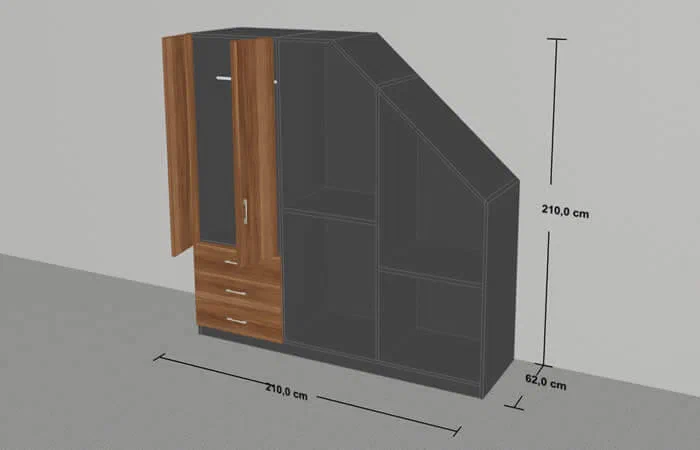 Konfigurator 3D Ansicht Schrankplaner.de