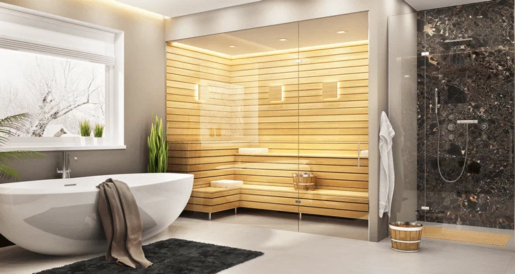 Heimische Sauna im Badezimmer