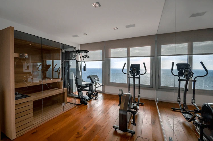 Sauna im Fitnessraum