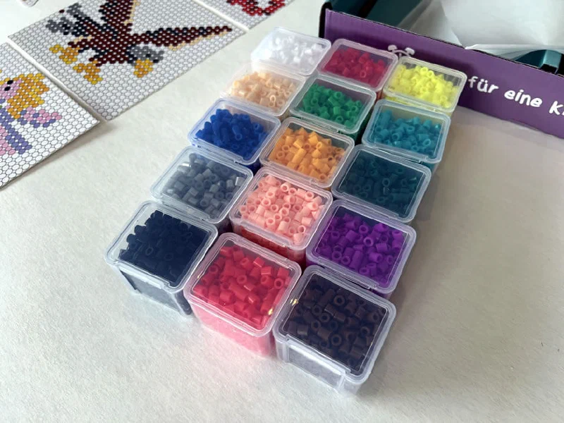 Bügelperlen Vielfalt von Farben