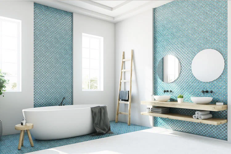 Handtuchleiter im Badezimmer