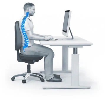 Die richtige Sitzposition am Arbeitsplatz