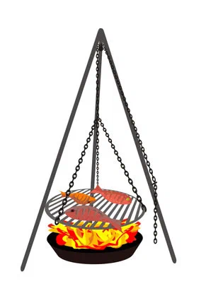 Feuerschale mit Dreibeingrill