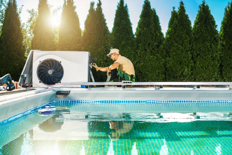 Wärmepumpe für einen Pool