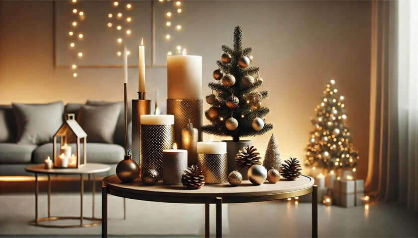 Weihnachtsdeko für Beistelltisch