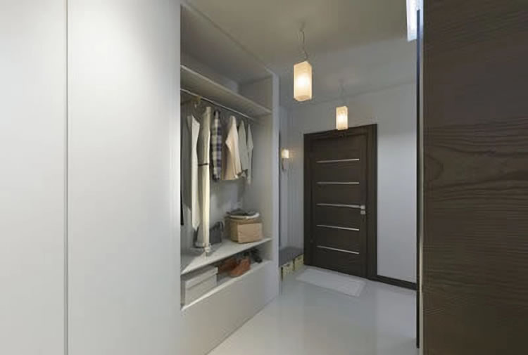 Schlichte Flurgestaltung mit Einbauschrank