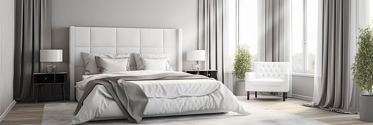 Helle Möbel im Schlafzimmer