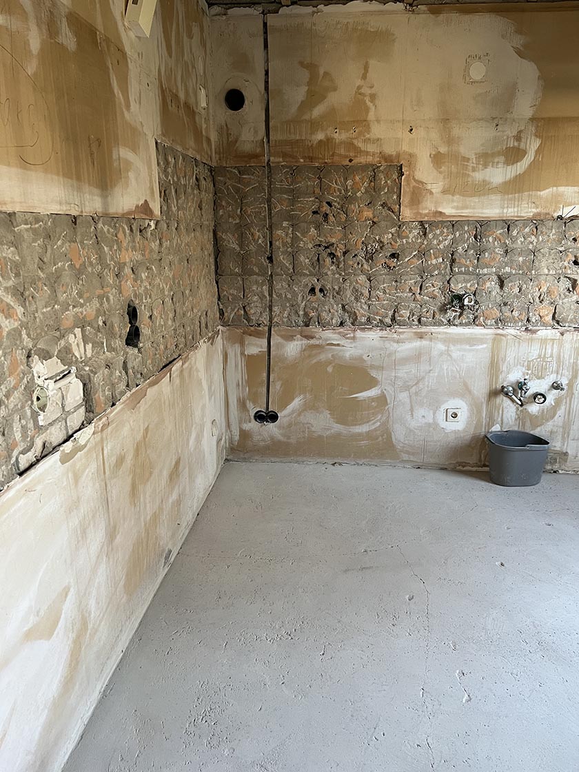 Vorbereitung des Untergrunds zur Verlegung des Parketts in Würzburg