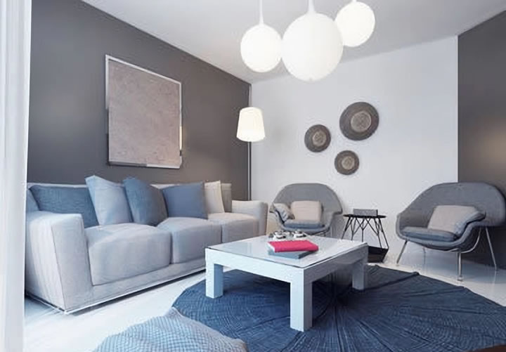 Einrichtungsbeispiel Wohnzimmer im Lounge-Stil