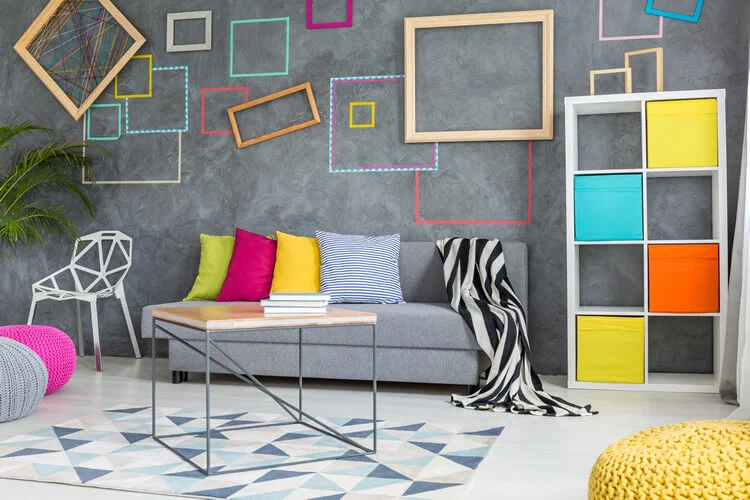Jugendzimmer bunte Einrichtung