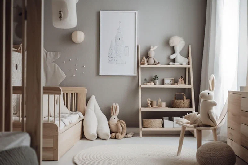 Kinderzimmer in neutralen Farben