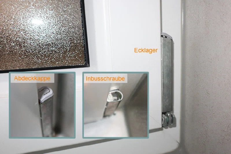 Fenster Ecklager einstellen
