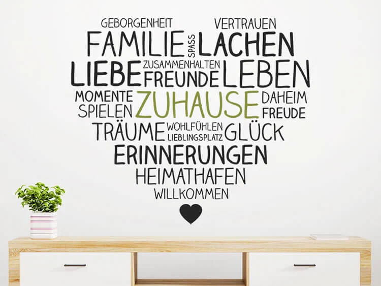 Wandtattoo Herz
